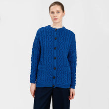 Load image into Gallery viewer, Ladies Traditional Aran Wool Cardigan