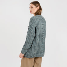 Load image into Gallery viewer, Ladies Traditional Aran Wool Cardigan