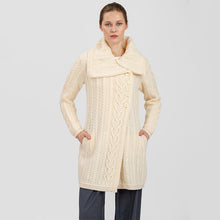 Load image into Gallery viewer, Ladies Irish Merino Wool A-Line Cardigan