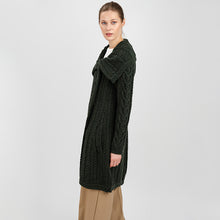 Load image into Gallery viewer, Ladies Irish Merino Wool A-Line Cardigan