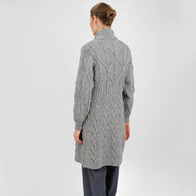 Load image into Gallery viewer, Long Ladies Irish Wool Aran Jacket