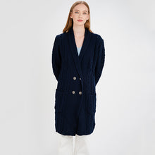 Load image into Gallery viewer, Ladies Shawl Neck Knitted Irish Cardigan