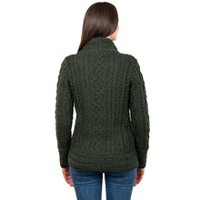 Load image into Gallery viewer, Ladies White Irish Aran Jacket