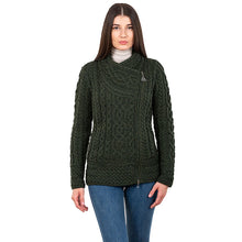 Load image into Gallery viewer, Ladies White Irish Aran Jacket