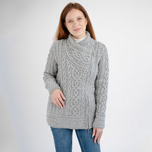 Load image into Gallery viewer, Ladies White Irish Aran Jacket