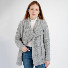 Load image into Gallery viewer, Ladies White Irish Aran Jacket