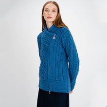 Load image into Gallery viewer, Ladies White Irish Aran Jacket