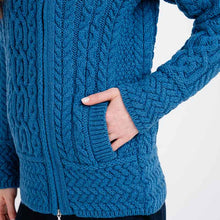 Load image into Gallery viewer, Ladies White Irish Aran Jacket