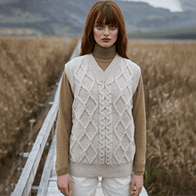 Load image into Gallery viewer, Irish V Neck Sleeveless Sweater Vest