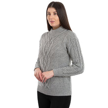 Load image into Gallery viewer, Ladies Turtleneck Merino Wool Irish Sweater