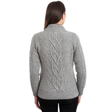 Load image into Gallery viewer, Ladies Turtleneck Merino Wool Irish Sweater