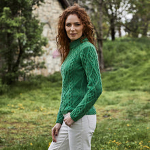 Load image into Gallery viewer, Women's Wool Cable Knit Aran Sweater