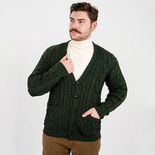 Load image into Gallery viewer, Traditional Men's V Neck Irish Cardigan