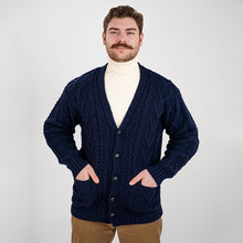 Load image into Gallery viewer, Traditional Men's V Neck Irish Cardigan