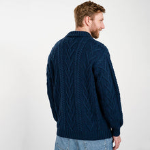 Load image into Gallery viewer, Merino Wool Shawl Neck Button Irish Sweater for Men