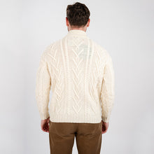 Load image into Gallery viewer, Merino Wool Half Zip Aran Sweater