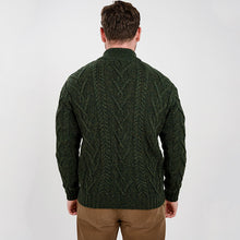 Load image into Gallery viewer, Merino Wool Half Zip Aran Sweater
