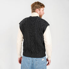 Load image into Gallery viewer, Men's V-Neck Irish Knit Vest