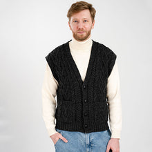 Load image into Gallery viewer, Men's V-Neck Irish Knit Vest