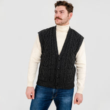 Load image into Gallery viewer, Men's V-Neck Irish Knit Vest