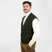 Load image into Gallery viewer, Men's V-Neck Irish Knit Vest
