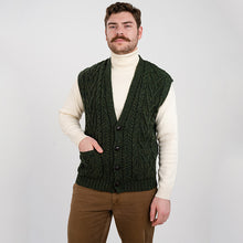 Load image into Gallery viewer, Men's V-Neck Irish Knit Vest