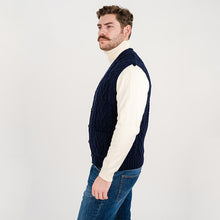 Load image into Gallery viewer, Men's V-Neck Irish Knit Vest