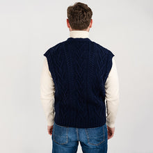 Load image into Gallery viewer, Men's V-Neck Irish Knit Vest