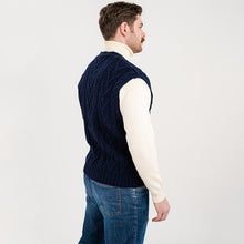 Load image into Gallery viewer, Men's V-Neck Irish Knit Vest