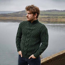 Load image into Gallery viewer, Zip Neck Men's Irish Knit Sweater