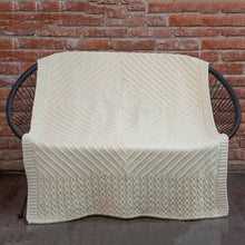 Load image into Gallery viewer, Traditional Irish Knit Blanket with Shamrock