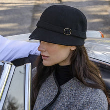 Load image into Gallery viewer, Black Tweed Ladies Irish Flapper Hat