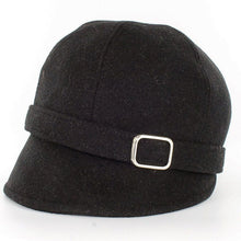 Load image into Gallery viewer, Black Tweed Ladies Irish Flapper Hat