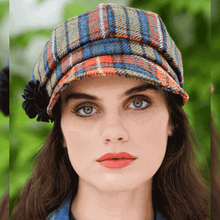 Load image into Gallery viewer, Irish Tweed Ladies Newsboy Cap Bright