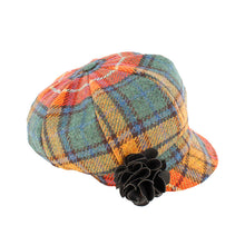 Load image into Gallery viewer, Irish Tweed Ladies Newsboy Cap Bright