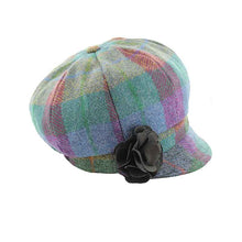 Load image into Gallery viewer, Blue Plaid Irish Tweed Women's Newsboy Hat