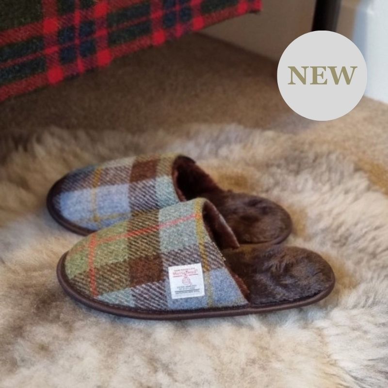 MacKay Modern Tartan Plaid Slippers