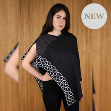 Load image into Gallery viewer, Black Celtic Knot Women's Turtleneck Cape