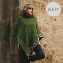 Load image into Gallery viewer, Emerald Green Celtic Ladies Poncho
