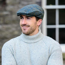 Load image into Gallery viewer, Irish Tweed Hunter Green Men's Flat Cap