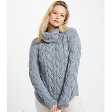 Load image into Gallery viewer, Women's Chunky Turtleneck Irish Sweater