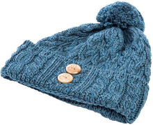 Load image into Gallery viewer, Buttoned Merino Irish Aran Hat