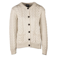Load image into Gallery viewer, Carraig Donn Ladies Merino Lumber Jacket White Front TaraIrishClothing.com
