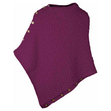 Load image into Gallery viewer, Merino Irish Poncho with Side Buttons