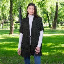 Load image into Gallery viewer, SAOL Army Green Aran Wrap Cardigan ML104 TaraIrishClothing.com