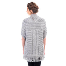 Load image into Gallery viewer, SAOL Grey Aran Wrap Cardigan ML104 TaraIrishClothing.com