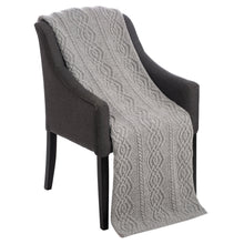 Load image into Gallery viewer, SAOL Irish Wool Blanket Grey MT100 TaraIrishClothing.com