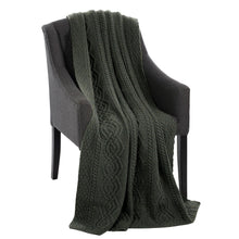 Load image into Gallery viewer, SAOL Irish Wool Blanket Charcoal MT100 TaraIrishClothing.com