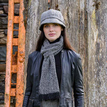 Load image into Gallery viewer, Irish Tweed Grey Herringbone Flapper Hat