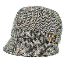 Load image into Gallery viewer, Irish Tweed Grey Herringbone Flapper Hat